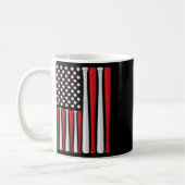 Mug Drapeau Usa - Drapeau de baseball américain - Base (Gauche)
