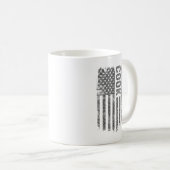 Mug Drapeau USA en détresse design de cuisinier (Devant droit)