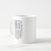 Mug Drapeau USA en détresse design de cuisinier (Devant gauche)