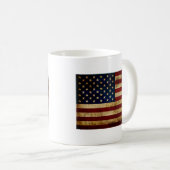 Mug Drapeau USA / Grunged (Devant droit)