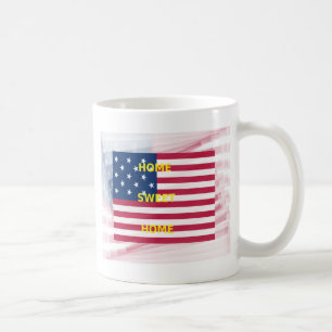 Mug Drapeau USA "Home Sweet Home" Art Imprimer