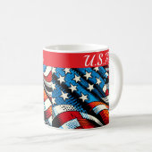 Mug Drapeau USA Personnalisé (Devant droit)