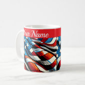 Mug Drapeau USA Personnalisé (Devant gauche)
