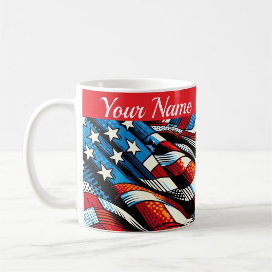 Mug Drapeau USA Personnalisé (Gauche)