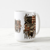 Mug Drapeau USA Saison Cerf, Buck (Devant droit)