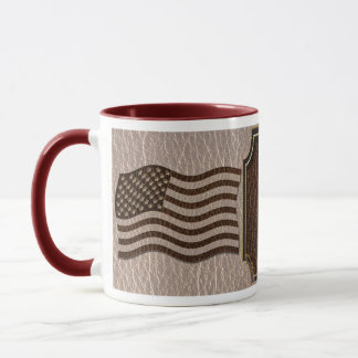 Mug Drapeau USA Soft en cuir