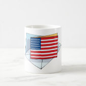 Mug Drapeau USA Sur Carte (Centre)