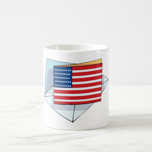 Mug Drapeau USA Sur Carte (Centre)