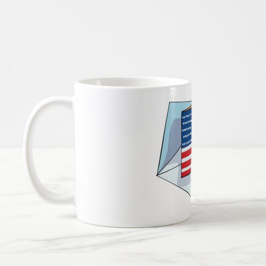Mug Drapeau USA Sur Carte (Gauche)