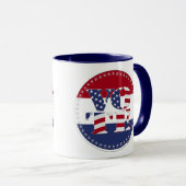 Mug Drapeau USA V O T E 2024 (Devant droit)