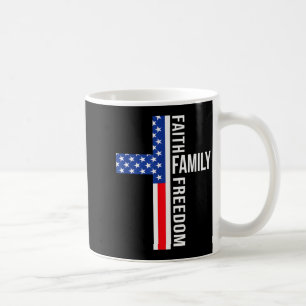 Mug Drapeau Usa Vintage Foi Famille Liberté Patriotiqu