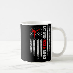 Mug Drapeau Usa Vintage Manger Dormir Mma Kickbox Répé
