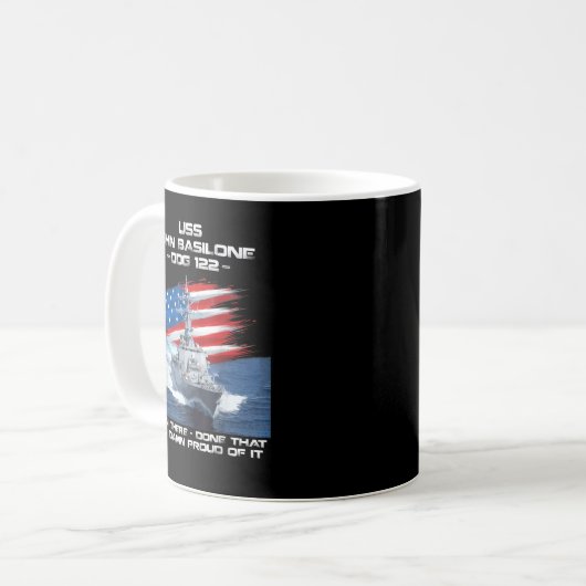 Mug Drapeau USS John Basilone DDG-122 Destroyer Ship U (Devant gauche)