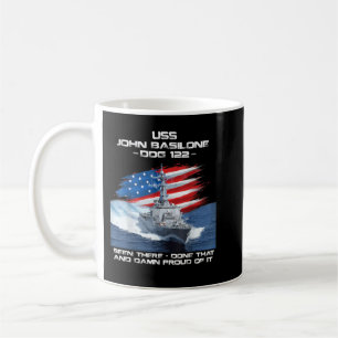Mug Drapeau USS John Basilone DDG-122 Destroyer Ship U