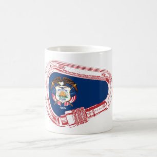 Mug Drapeau Utah Escalade carabiner