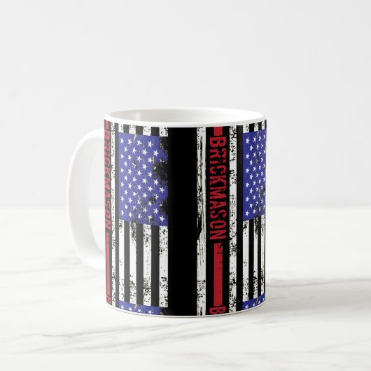 Mug Drapeau v2 de Brickmason USA (Devant gauche)