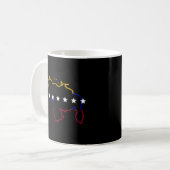 Mug Drapeau Venezuela de la carte 7 étoiles (Devant gauche)