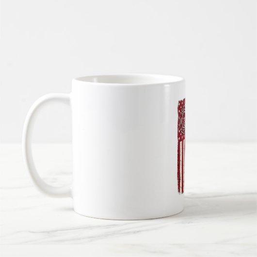 Mug Drapeau vertical vintage papa pompier (Gauche)