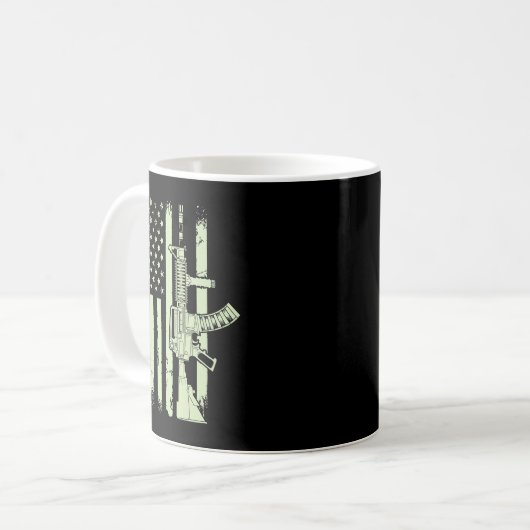 Mug Drapeau vétéran américain 55 (Devant gauche)