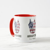 Mug Drapeau Vintage américain Pitbull Terrier Bully Ch (Devant gauche)