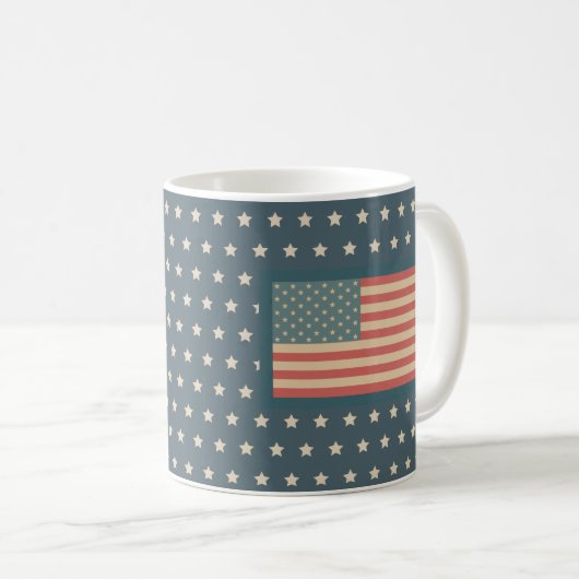 Mug Drapeau Vintage rustique (Devant droit)