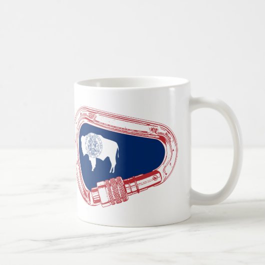 Mug Drapeau Wyoming Escalade Carabiner (Droite)