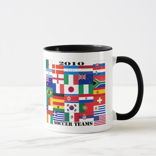 Mug Drapeaux 2010 d'équipes de football (Droite)