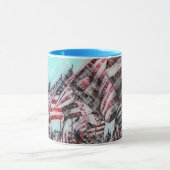 Mug Drapeaux américains artistiques (Centre)
