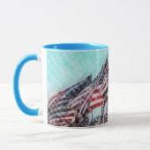 Mug Drapeaux américains artistiques (Gauche)