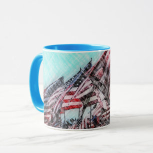 Mug Drapeaux américains artistiques