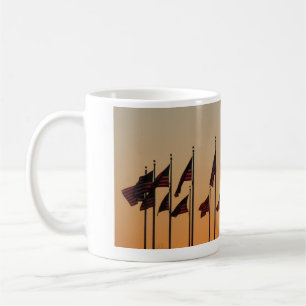 Mug Drapeaux au coucher du soleil American Patriotic U