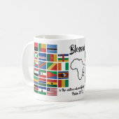 Mug DRAPEAUX chrétiens personnalisés d'AFRIQUE (Devant gauche)