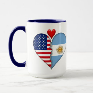 Mug Drapeaux Cœur Argentine Patrimoine Hispanique