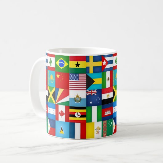 Mug Drapeaux cool Du Monde (Devant gauche)