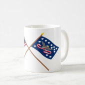 Mug Drapeaux croisés de rébellion de Bennington et de (Devant droit)