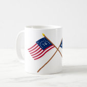 Mug Drapeaux croisés de rébellion de Bennington et de (Devant gauche)