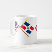 Mug Drapeaux croisés des USA et de la République (Devant gauche)
