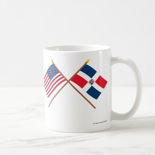 Mug Drapeaux croisés des USA et de la République (Droite)