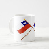 Mug Drapeaux croisés du Chili et du Texas (Devant gauche)
