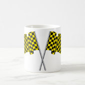 Mug Drapeaux De Course Jaune Et Noir