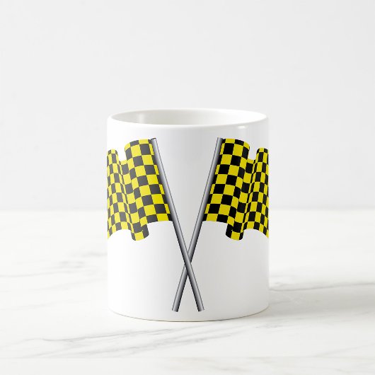Mug Drapeaux de course jaunes et noirs