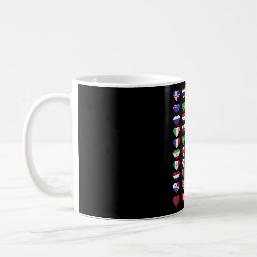 Mug Drapeaux de la forme cardiaque des pays (Gauche)