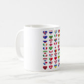 Mug Drapeaux de la forme cardiaque des pays (Devant gauche)