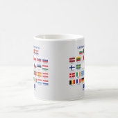 Mug Drapeaux de l'Union européenne Pays de l'UE Café M (Centre)
