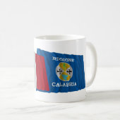 Mug Drapeaux de ondulation de l'Italie et de la (Devant droit)