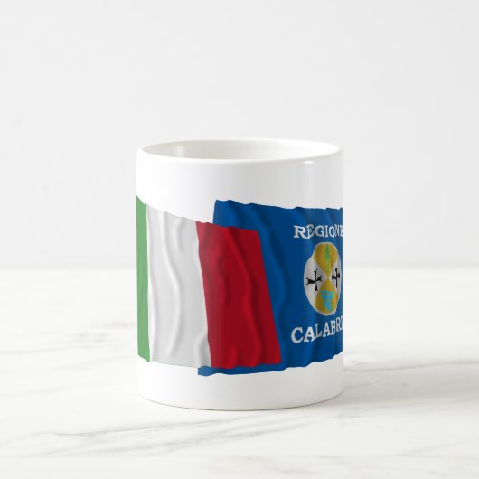 Mug Drapeaux de ondulation de l'Italie et de la (Centre)