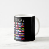 Mug Drapeaux de pays Amériques Drapeaux nationaux Amér (Devant droit)