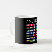 Mug Drapeaux de pays Amériques Drapeaux nationaux Amér (Devant gauche)