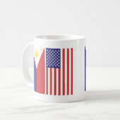 Mug Drapeaux de pi et des USA (Devant gauche)