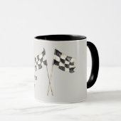 Mug Drapeaux de voiture de course de course (Devant droit)